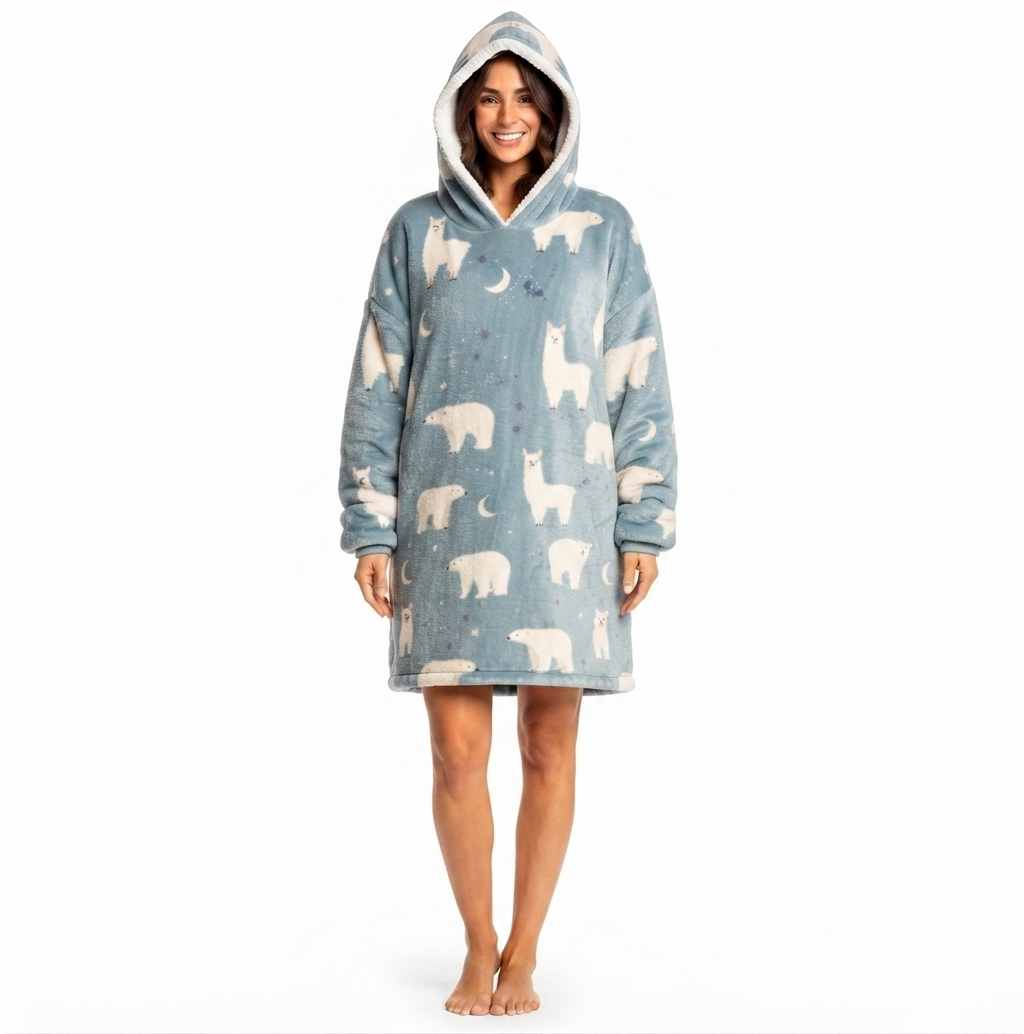 Bivvi Wearable Blanket Hoodie — Oversized Fleece Hoodie for Women & Men