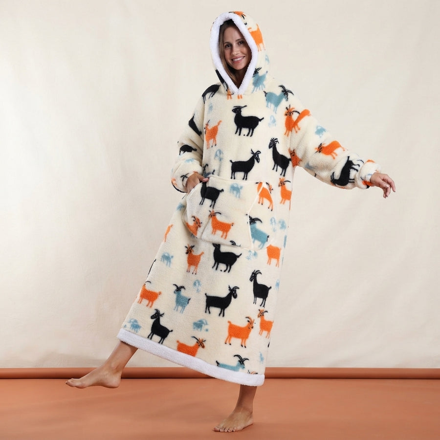 Relaxing Goat - Blanket Hoodie