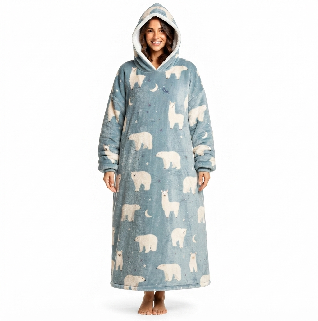 Bivvi Wearable Blanket Hoodie — Oversized Fleece Hoodie for Women & Men
