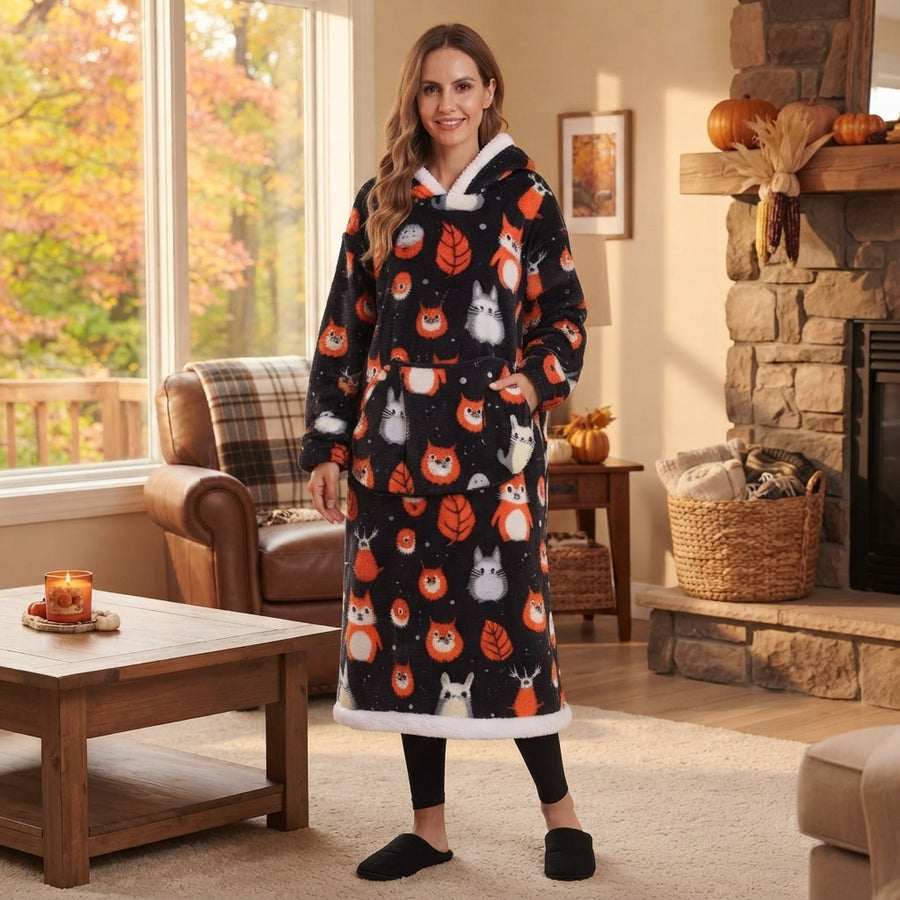 Cozy Fall Season - Blanket Hoodie