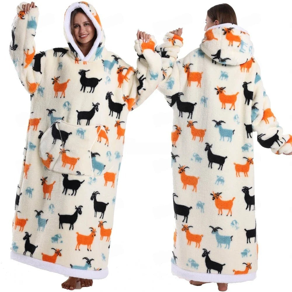 Bivvi Wearable Blanket Hoodie — Oversized Fleece Hoodie for Women & Men