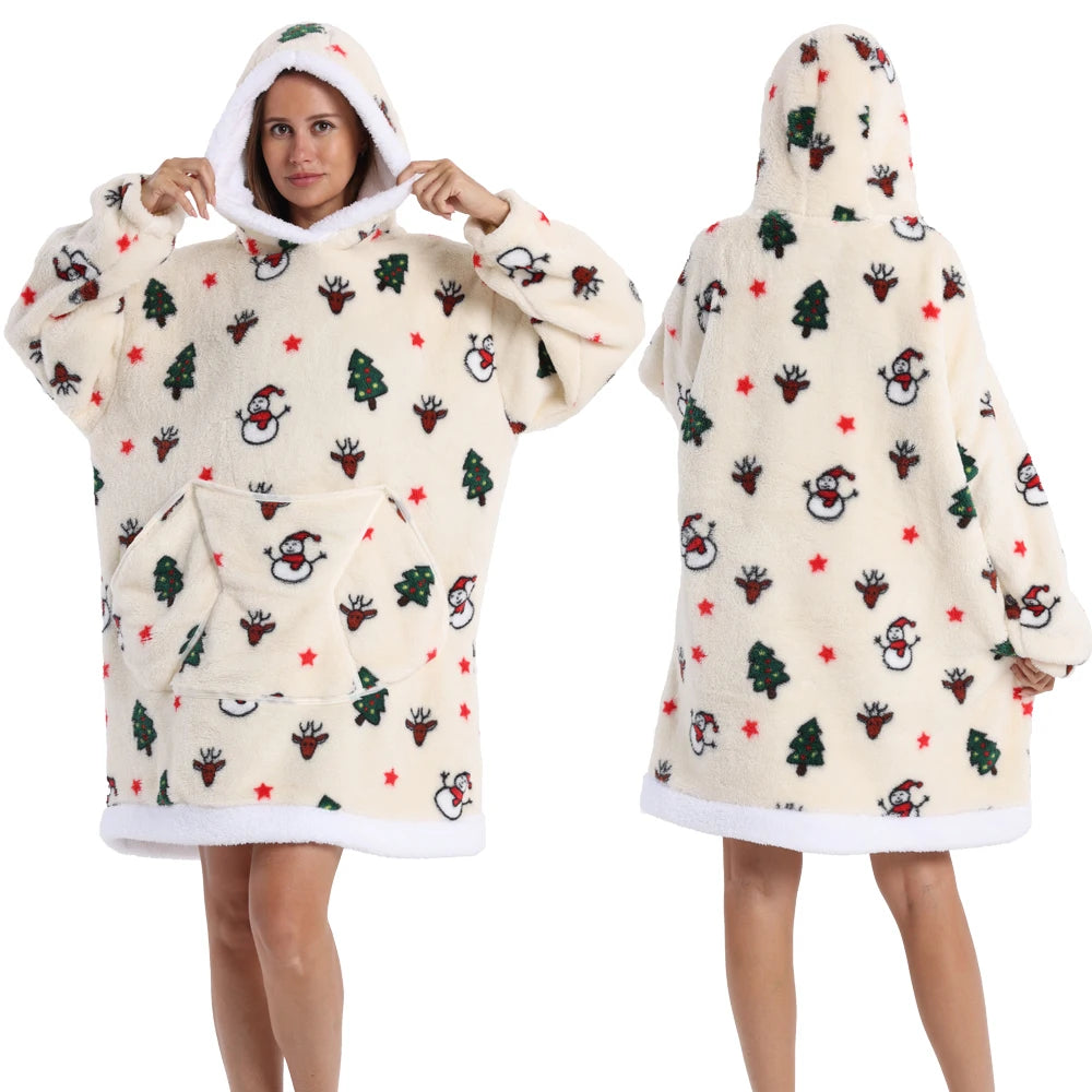 Bivvi Wearable Blanket Hoodie — Oversized Fleece Hoodie for Women & Men