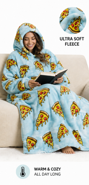 Bivvi Wearable Blanket Hoodie — Oversized Fleece Hoodie for Women & Men