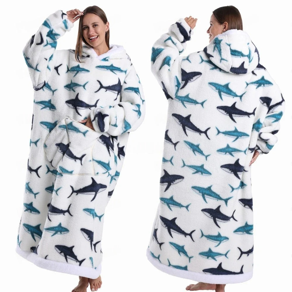 Bivvi Wearable Blanket Hoodie — Oversized Fleece Hoodie for Women & Men